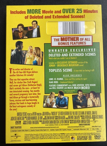 Knocked Up (Unrated Widescreen Edition) - DVD - VERY GOOD - Imagen 2 de 7