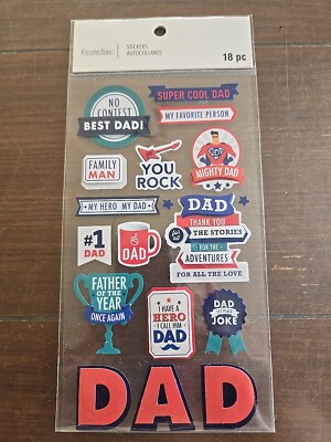 Recollections DAD SUPER COOL DAD Scrapbooking Stickers 
