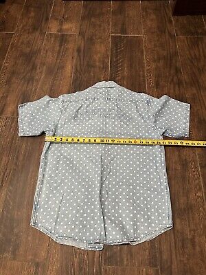 Supreme Polka Dot Denim Shirt Size Medium Blue SS18 Supreme