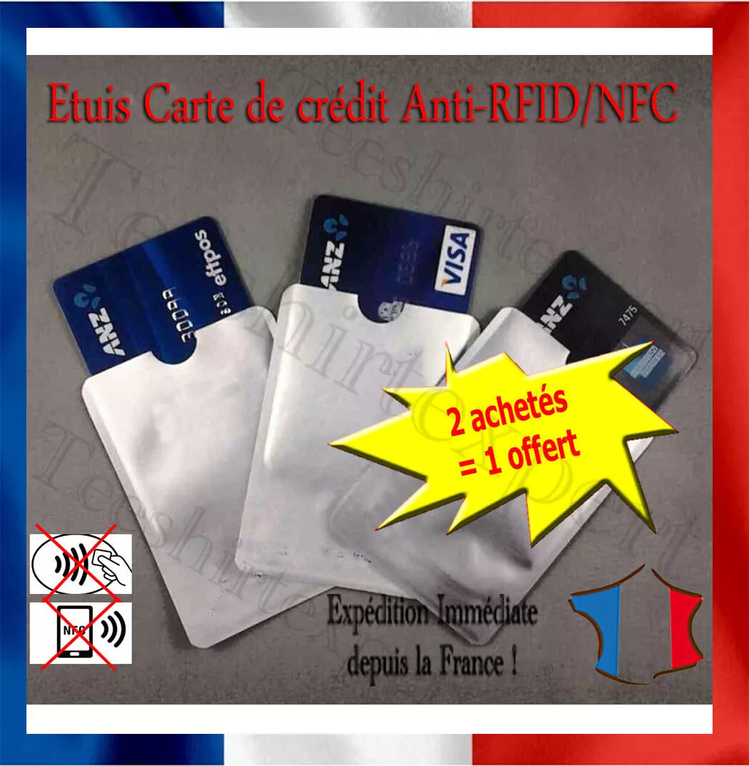 Etui Carte Bancaire Anti Piratage Paiement sans contact Rfid