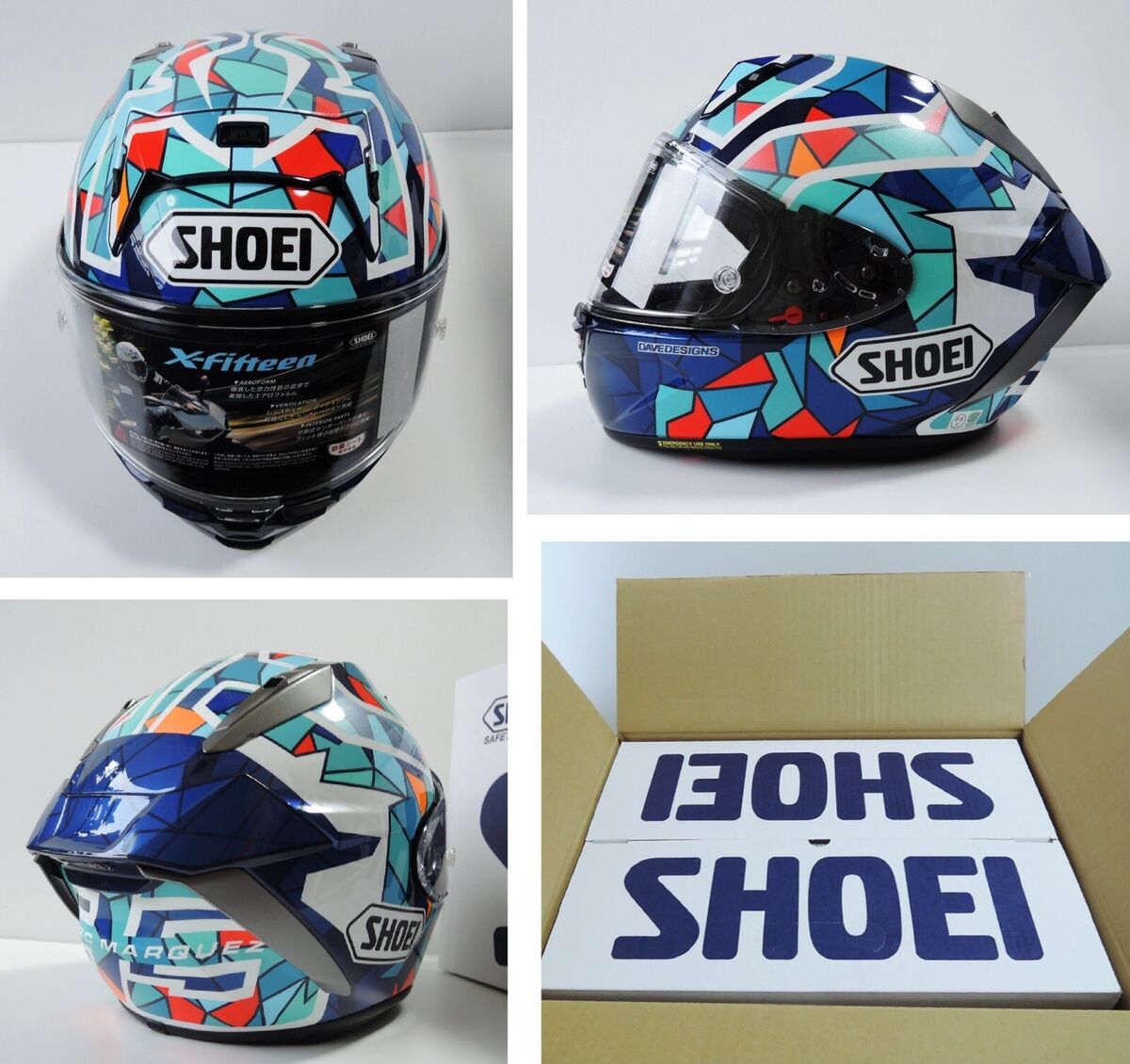 SHOEI X-Fifteen Marquez Barcelona TC-10 X-15 full face Size SHOEI X-Fifteen Marquez Barcelona TC-10 X-15 full face Size