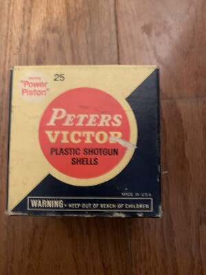 Vintage Shotgun Shell Ammo Box Peters Victor Brand EMPTY 20 Gauge Great ...
