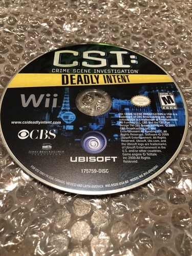 CSI: Deadly Intent Wii *DISC ONLY*