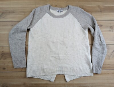 Madewell Province Ivory Beige Open Cross Back Sweater Women's