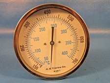 Trerice 5" Bi-Metal Thermometer B8520909, 150/170 F, 50/400 C, 9" Stem, 1/2" NPT