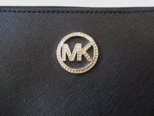 Portefeuille zippé MK Michael Kors cuir noir Saffiano - Photo 3/7
