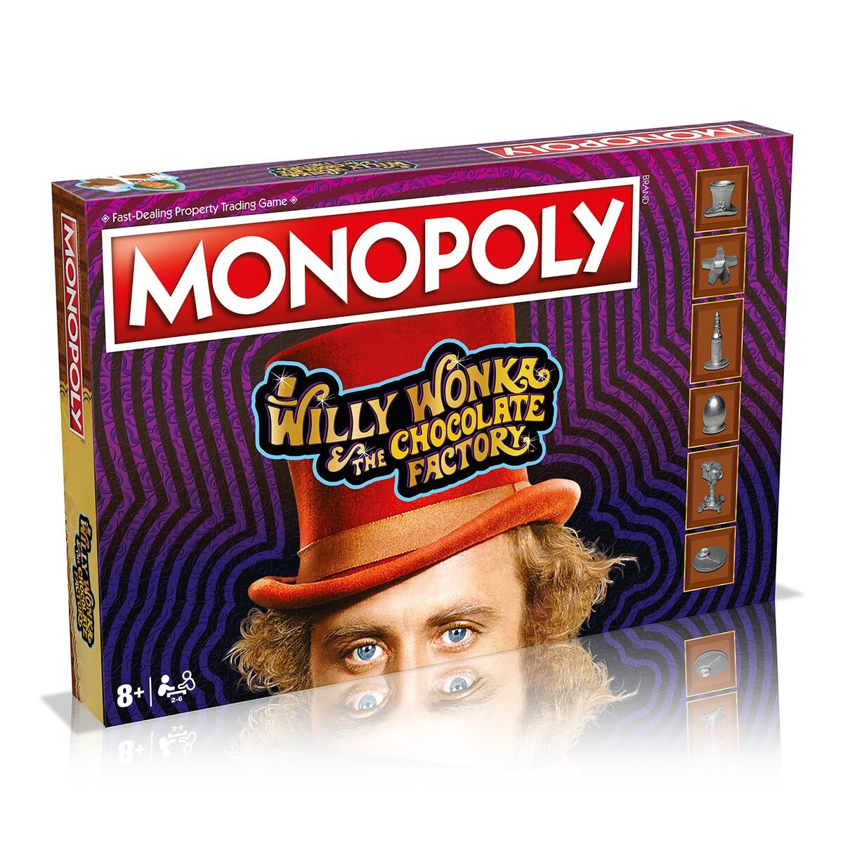 Winning Moves Willy Wonka y el Juego de Mesa Monopoly de la fábrica de Chocolate