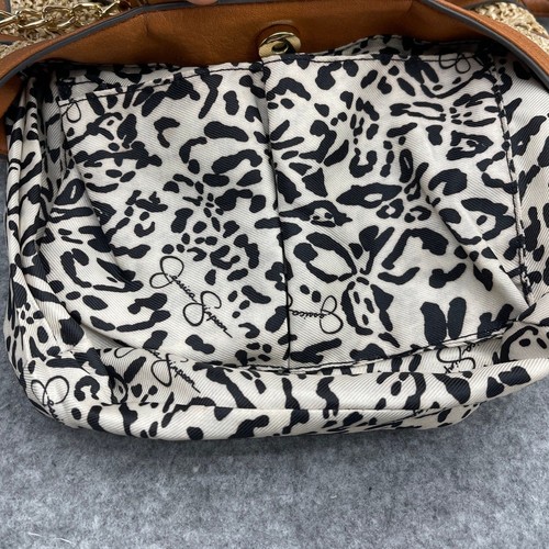 Jessica Simpson Tan Straw Brown Leather Summer Top Handle Crossbody Bag Purse - 第 12/16 張圖片