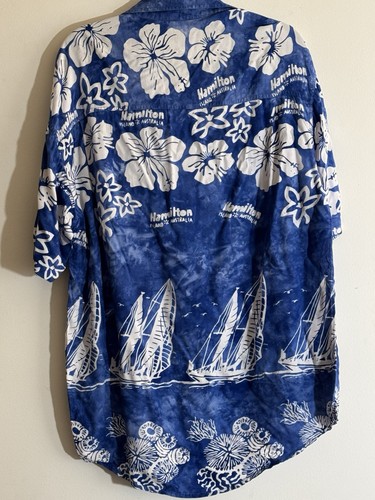 Vintage Red Dog Hawaiian Shirt Australian Rayon Hamilton Island Size Medium - Picture 3 of 9