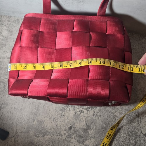 Harveys Original RED Seatbelt Shoulder Bag Handbag Purse Tote Ruby Red EUC - Picture 13 of 14