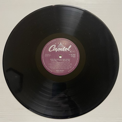 Eddie Cochran Gene Vincent Their First Years 58 56 Vinyl Record 12” 33RPM 1981 - Picture 9 of 24