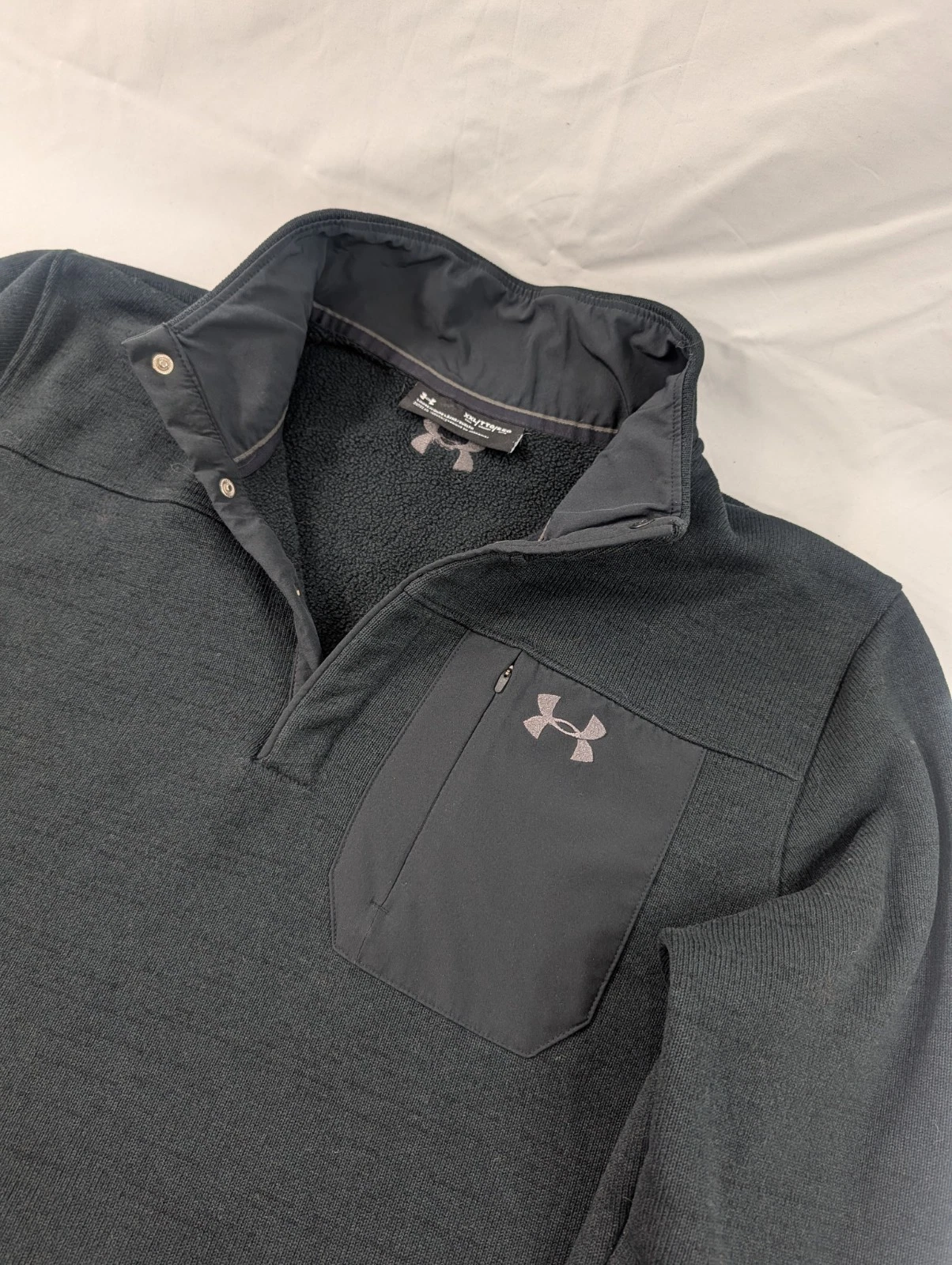 Under Armour 1316276 Specialist Henley 2.0 Long Sleeve Shirt Black Base XXL