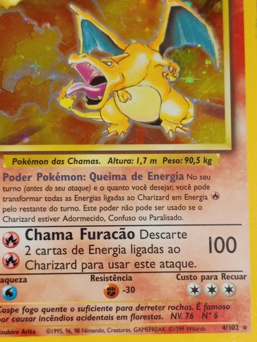 CGC Portuguese Charizard 1999 Base Set 4/102 Holo Pokemon Card - Picture 7 of 14