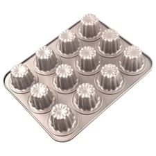 Cannele Mold Nonstick Muffin Cupcake Pan Carbon Steel Canele Cake Baking Tray...