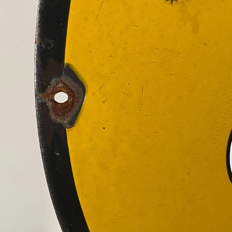 Sunoco Enamel Sign - Ø 50cm (19.7") - Nice Nostalgic Motor Oil Advertising Decor - Image 2 of 4