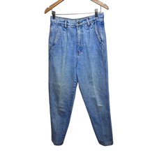 Bill Blass Jeans Mom VTG 90s Ultra Hi Rise Baggy Straight Medium Blue Denim 30