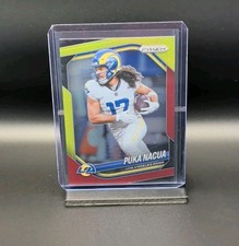 2025 Panini Prizm Football Puka Nacua Yellow / Black / Red 13/44 Rams #205