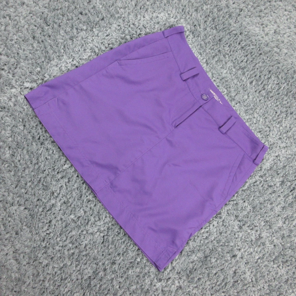 Pantalones Cortos Atléticos Nike Golf Skort Para Mujer 10 Medianos Púrpura Tour Performance Dri-Fit Foto 2 de 4