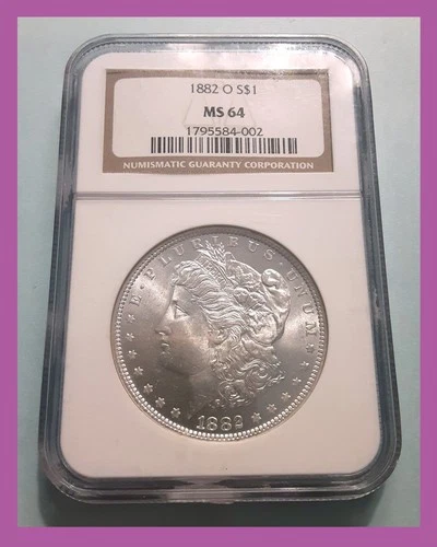 1882 O Morgan Dollar $1 - NGC MS64 ( Includes Video)