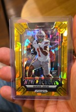 Panini Prizm Draft Picks New Recruits Quinshon Judkins #19 Gold Ice Prizm (RC)