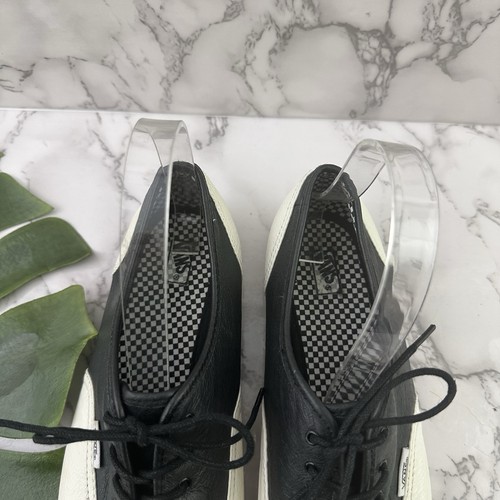 Vans Retro Saddle Damenschuhe Sophie Größe 9,5 schwarz weiß Leder flache Oxford - Bild 4 von 9