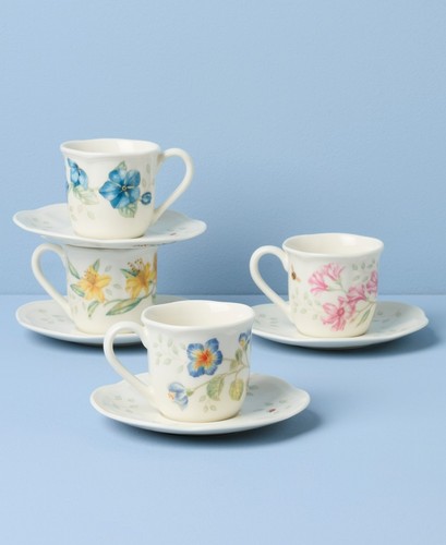 Lenox Butterfly Meadow Espresso Cup & Saucer, Set of 4 - Multi - Picture 2 of 3