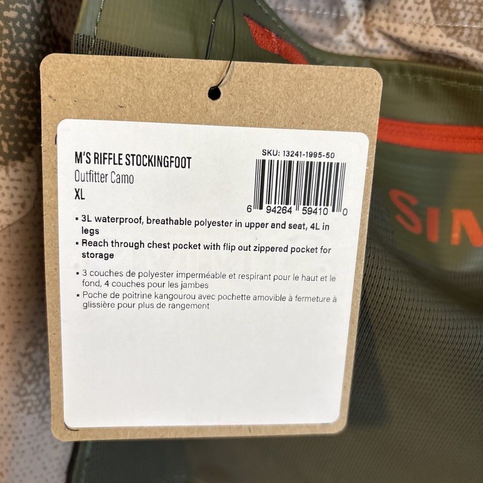 Simms Fishing Products M’s Riffle Outfitter Camo XL Waders | eBay