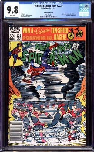 AMAZING SPIDER-MAN #222 CGC 9.8 WHITE PAGES // 1ST JAMES SANDERS AS SPEED DEMON