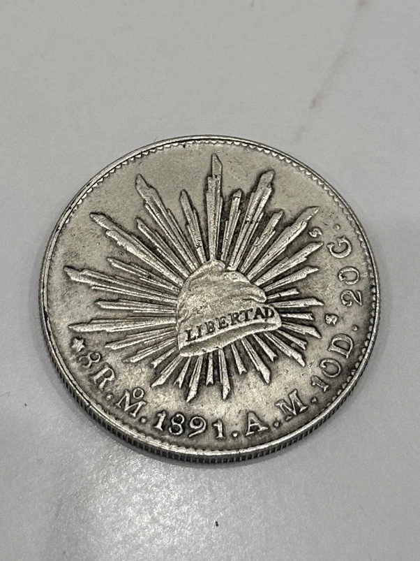 1891 银色墨西哥第二共和国硬币| eBay