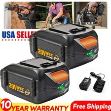 For WORX 20V 8AH MAX Extend Lithium-Ion Battery WA3525 WA3575 WA3520 1/2pack