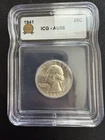 1941 Washington Quarter 25C Silver Coin ICG AU58