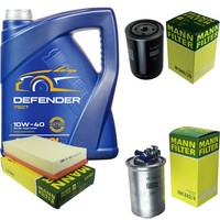 Inspektionspaket 5L Mannol Defender 10W-40 FüR VW Golf II 1.6 TD Passat Variant