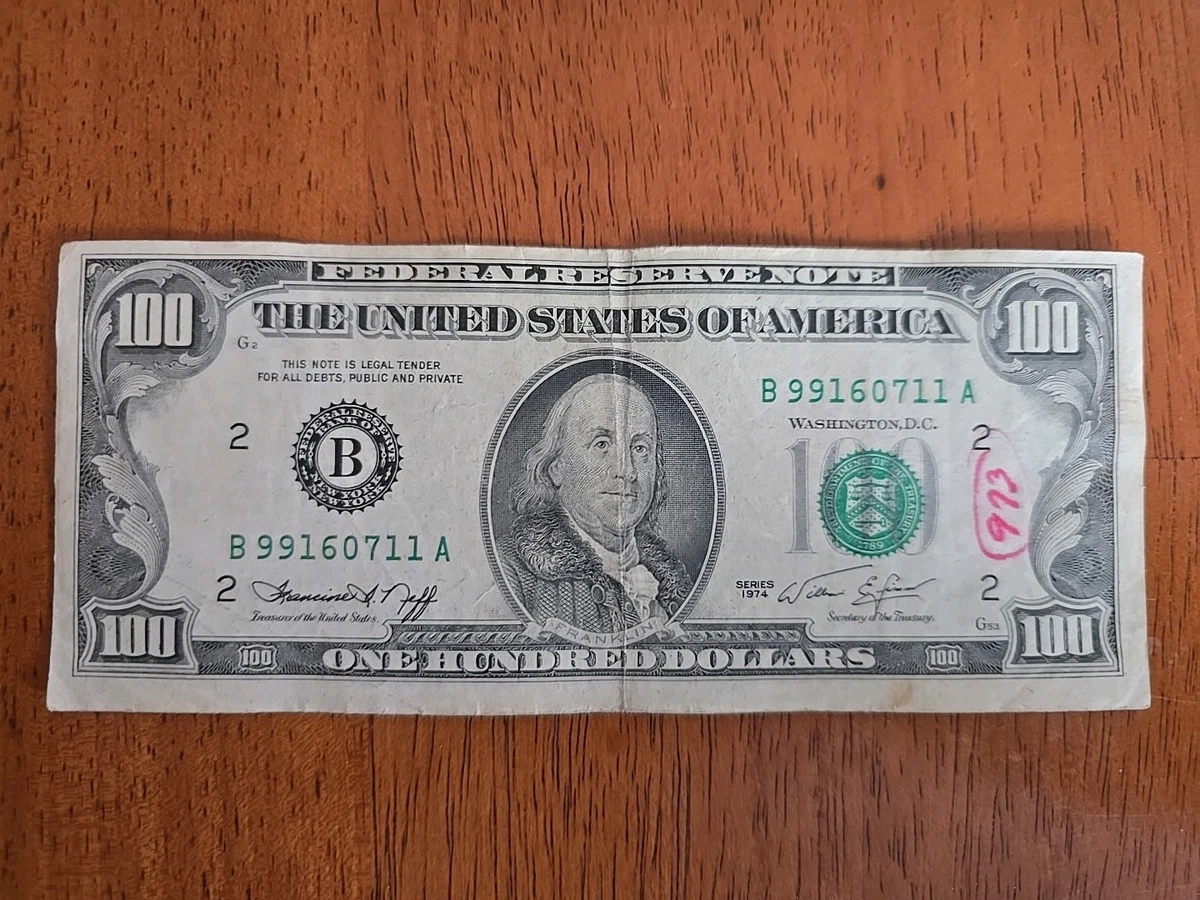 Uncertified $100 1974 US Small Size Paper Money Notes for sale | eBay
