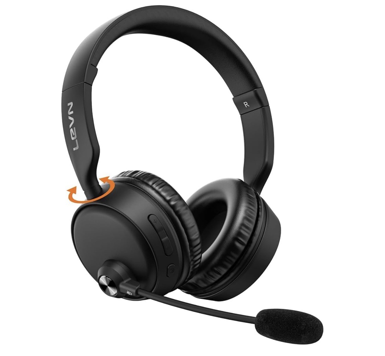 Bluetooth Headset with Microphone, 60 Hrs Working Time Dual Connection