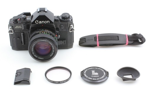 ⏯️ *MINT & Olympic Cap* Canon A-1 BLACK 35mm Film SLR Camera New FD 50mm... - Picture 14 of 15