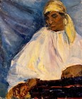 Vintage Artist Study WOMAN Portrait Impressionist Painting 20x24 BOLD! — photo 3