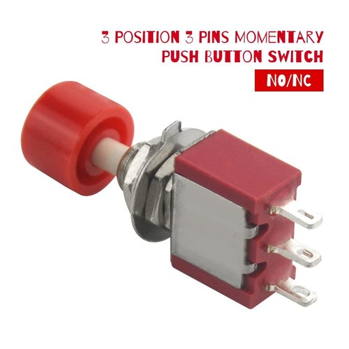 15 Stück SPDT Tastschalter 3 Pin AC 2A 250V/5A 120V NO/NC - Bild 3 von 8