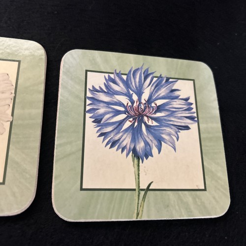 Villeroy & Boch 8 Coasters Flower Design Cork Back with Original Boxes - Picture 8 of 12