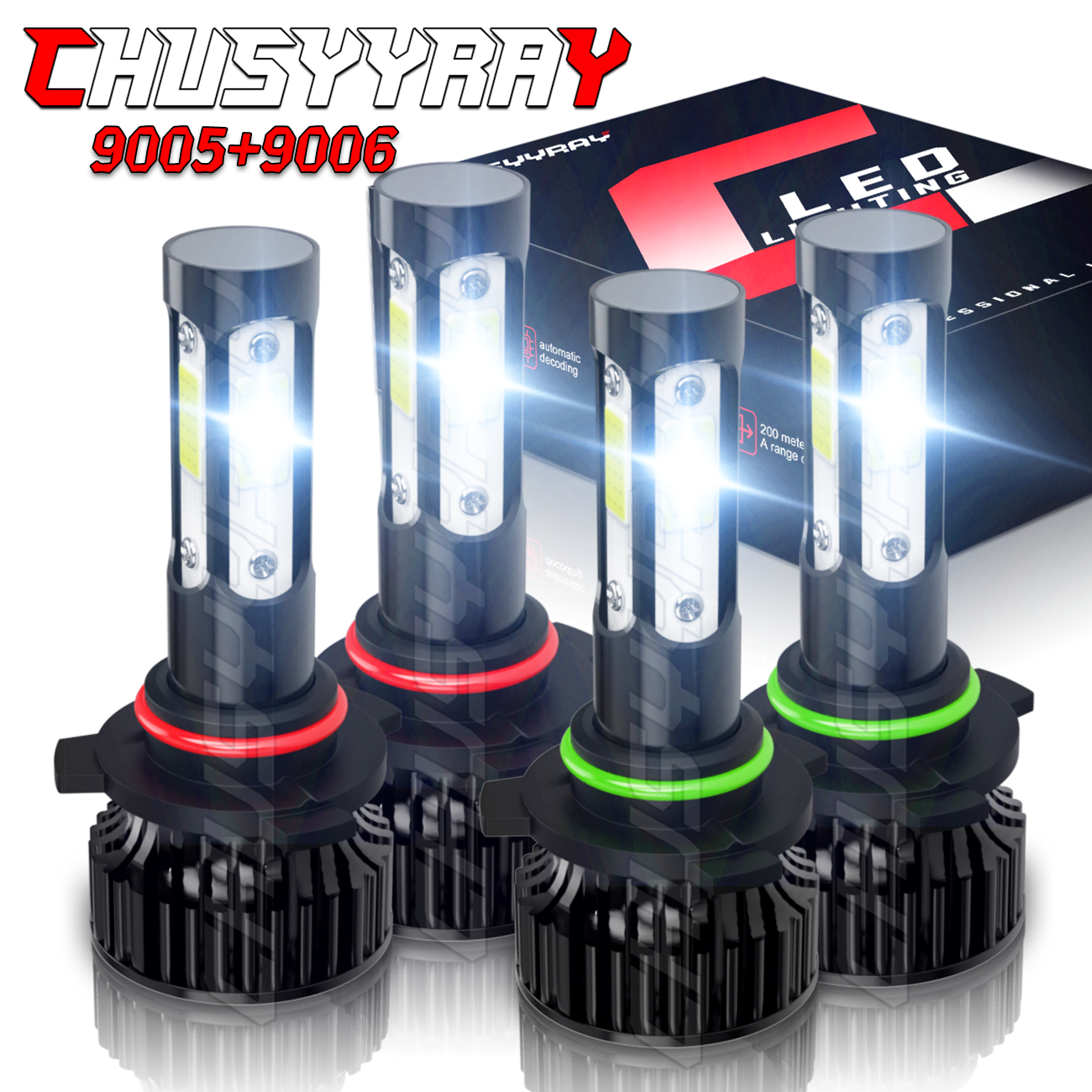 For Saturn Vue Base Sport Utility 2002-2007 LED Headlights High Low Bulbs White