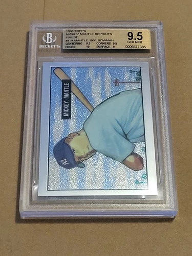 1996 Topps - Mickey Mantle Commemorative Reprints Mickey Mantle #1 Finest...