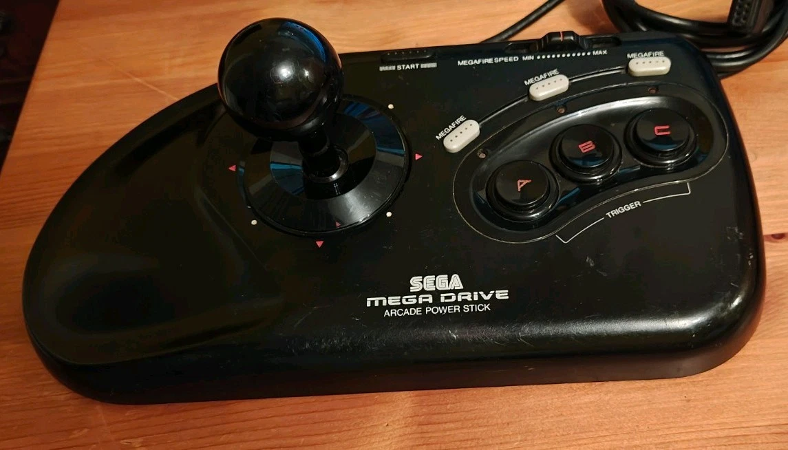 Manette Arcade Power Stick Pour Sega Megadrive - Version PAL En Boîte (sans Notice)