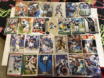 50 Different Marshall Faulk Football Cards Base Inserts Rams Lot Collection D