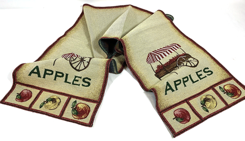 ~Otoño~ Otoño Manzanas Apple Carrito Tapiz Sin Respaldo Corredor de Mesa Aprox. 70"x13.5" - Imagen 6 de 11