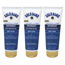 3-Pack Gold Bond Overnight Deep Moisturizing Body Lotion, Lavender Scent, 8 oz.