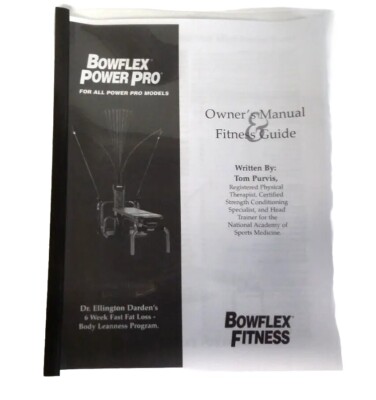 Bowflex Power Pro Owner's Manual & Fitness Guide Workout List Diet Guide Reprint