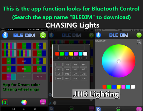 JHB 8 PIEZAS 4 PIES 48" Control Remoto APP PERSECUCIÓN Flujo LED Tiras de Parrilla Sublujos Kit de Luces - Imagen 5 de 23
