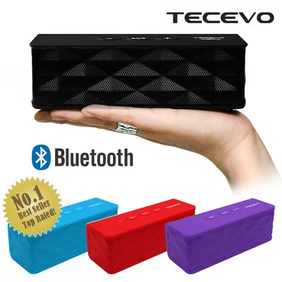 TECEVO T4 Bluetooth Wireless Portable Speakers Loud Extra Bass Black/Blue/Red UK - Image 1 of 4