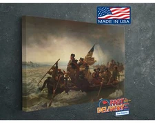 George Washington Crossing the Delaware Canvas Print, Painting Reproduction