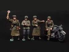 1/72 Scale WWII German Military Police Resin Figures Set Miniatures for Diorama