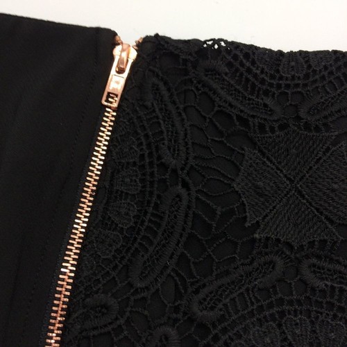 LF Rumor Boutique Mini Skirt with Asymmetric Hem and Partial Lace Front NWT - 第 6/8 張圖片